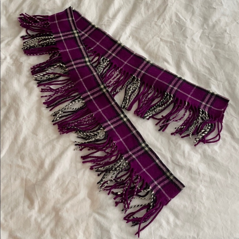 Burberry Tassel Wool Scarf